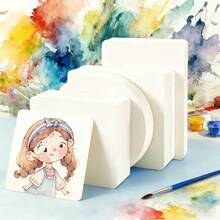 50/100 Pcs Blank Watercolor Paper,Thickening 300gsm For Professional Artists, Beginners Acrylics Watercolors,Gouache,Inks,Oil Paintings,PostCard Students Art Supplies Gift Best Choice Back To School Supplies Halloween Easter Christmas Card Drawing Tools
