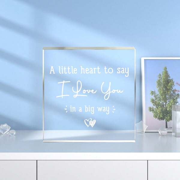 Acrylic Romantic Plaque Decor, Thoughtful Gift For Her, Him, Anniversary, Birthday, Valentine's Day