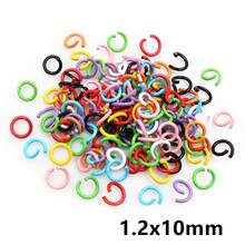 200 piezas de 6/8/10 mm Anillos abiertos de metal de colores para cadenas de collares, anillos divididos, accesorios de joyería DIY, suministros - Anillos de salto - Ver 18