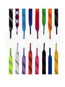 1 Pair Ice Hockey/Figure Skating Laces - Double-Layer Reinforced Waxed Tips, White/Blue/Black, For Ice Hockey & Roller Skating, Skating Maintenance, Durable Construction