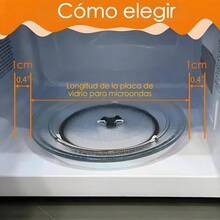 31.5cm 12.4 Plato de vidrio para microondas, charola giratoria resistente al calor, accesorio para calentar comida, apto para lavavajillas, placa de microondas 31.5 - 32,4 centímetros - Ver 5