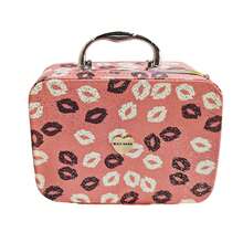 Estuche de Maquillaje de Cuero en Tres Piezas de Piel Genuina o Sintética con Compartimentos Ajustables Base Antideslizante Resistente al Desgaste Colores Rosa Morado Verde Azul Amarillo para Uso Doméstico y Viaje - azul claro - Ver 3