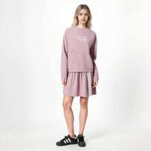 تنورة نسائية من Adidas NEO تنورة خريفية جديدة برقبة دائرية تنورة مريحة غير رسمية تنورة رياضية - وردي مغبر - مشاهدة 1