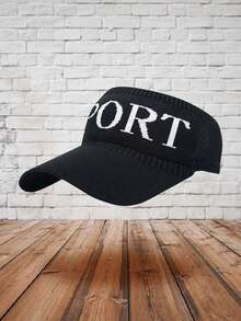 1pc Elastic Knit Visorless Sports Cap, Fashionable Letter Breathable Snapback, Mesh Baseball Cap, Casual Knit Sun Hat, Outdoor Hiking Breathable Cap - Multicolor - View 8