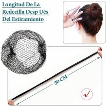 ANTSAY 50 Piezas Red Para El Cabello Peluca Reusable Alimentos Higiene Empaquetadas individualmente Borde de nylon elástico alto Redes invisibles para el cabello para mujeres Bollos Servicio de comida Bailarín Pelucas de cocina Negro - Negro - Ver 4