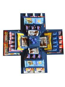 1 件爆炸礼盒套装惊喜礼物照片盒创意多功能 DIY 剪贴簿相册配件多层设计零食礼盒，情侣生日求婚情人节母亲节毕业派对圣诞节欢乐派对装饰