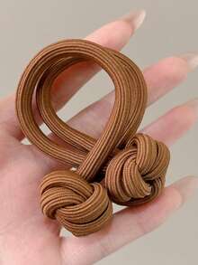 5条/3条/1条装 女士黑色/棕色/卡其色/粉色 高品质20厘米/7.87英寸（最大展开长度）条纹发圈，简约优雅复古休闲风，适合日常装饰、扎马尾、化妆、沐浴、通勤、旅行、上学、派对、送礼等场合，发圈、橡皮筋、发绳、发饰、发绳、发饰、家居美发饰品 - 彩色 - 查看 12