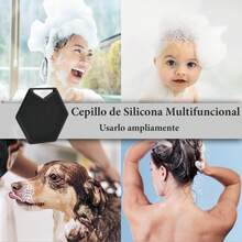 Cepillo de silicona para cuerpo, silicone scrubber para multifunción, cepillo corporal silicon de baño exfoliante, estropajo para cuerpo, cepillo para baño corporal de la piel(Negro) - Rosa - Ver 10