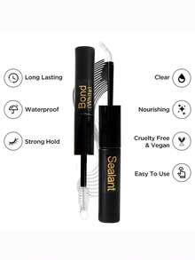1pc 6ml Eyelash Glue And Sealant, Super Strong Hold Up To 72 Hours, Suitable For Individual Lashes, DIY Eyelash Extension Aftercare Sealant, Suitable For Sensitive Skin, DIY False Lashes Tool Kit (Clear Glue + Clear Sealant), Eyelash Adhesive - 白色 - 查看 7