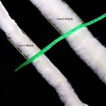 1pc 3cm/5cm White Faux Fur Ribbon, 2m Lace Ribbon, DIY Christmas Tree Decor, Clothing Sewing, Crown Decoration - Multicolor - View 2