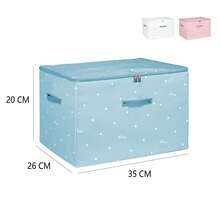 A Quilt Storage Box Washable Fabric Clothing Storage Box Storage Box Clothes Quilt Storage Box Wardrobe Box Large - White - View 8