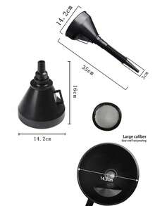 Universal Oil Funnel With Filter Tube Kit - Made Of Durable Plastic, With Built-In Fine Mesh Filter, Can Precisely Pour Oil Into Tight Spaces, Suitable For Engine Oil, Gear Oil, Gasoline, Windshield Washer Fluid, Etc. Leak-Proof Design Ensures A Clean And Efficient Refueling Process, Applicable For Cars, Motorcycles, ATVs, Forklifts, Trucks, SUVs, Etc. The Kit Includes An Extension Tube And Hose Tools For Convenient Use.