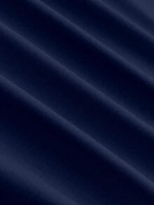 Vela Rue Solid Color Pleated Flared Skirt, Casual Elegant For Work, Dating, All Seasons Spring - Navy Blue - View 4