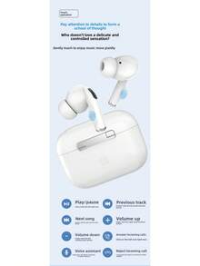 New Air4 Air5 Wireless In - Ear Earbuds With Ultra - Long Battery Life & High - Fidelity Sound  8 In 1 Wireless Earbuds ANC Active Noise Cancelling(-36db)In-Ear Earphones With Charging 33H Playtime 360 Hi-Fi Stereo Waterproof Headphones Android Phone/  AlRP0DS Pro IOS Laptops 1:1 Clone Wireless Earphone Wireless Headphone, True Wireless Earbuds- Compatible With Apple & Android, Built-In Microphone, Sweat Resistant Earphones, White, Ear Phones>Wireless, Airbud's, True Wireless Earbuds - trắng - Xem 8