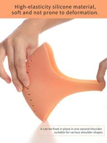 1pc Natural Silicone Shoulder Pad, Breathable, Soft & Non-Deformable, High Elasticity, Sturdy & Non-Slip, Suitable For Sloping & Narrow Shoulders, For Daily Use - Multicolor - View 1