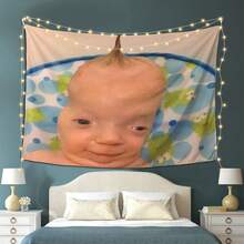 [JIT] Funny Boy Tapestry, A Wall-Mounted Tapestry For Room Decoration, Is An Abstract Art Tapestry Suitable For Living Room, Bedroom And Dormitory Decoration. It Can Be Given As A Valentine's Day, Birthday And New Year Gift To Friends, Ladies And Gentlemen, Boyfriends/Girlfriends. It Is Horizontally Woven Polyester With A Soft Touch And Does Not Require Power - 彩色 - 查看 5