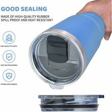 20oz Magnetic Tumbler Lid 2Pack, Compatible With Trail, Old Style Rtic, And More, Magnetic Slider Switch Spill Proof Tumbler Cover 2 Pack, Black - Gói 2 + Đen - Xem 8