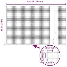 vidaXL Geschweißter Drahtzaun Silber 0,8 X 50 M Stahl - Silver - View 11