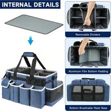 Cleaning Caddy BagExtra Large Cleaning Plies Organizer With Handle For Housekeepers Blue - Extra Large - View 2