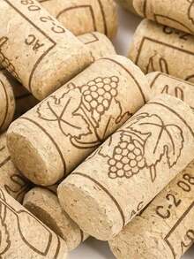 50/100个装红酒香槟天然合成高密度软木塞密封盖瓶塞套装，锥形软木塞，优质瓶塞，小型葡萄酒瓶塞，替换瓶塞，木质啤酒瓶塞，适用于酒吧、家庭、餐厅、工艺项目 - 彩色 - 查看 2