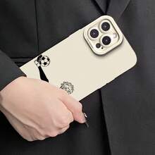 Funda de Teléfono con Patrón de Niño de Fútbol Impresión UV Funda de Teléfono Ojos de Ángel Carcasa Mate Protección Completa de 360 Grados para iPhone 11 12 13 14 15 16 Pro Max XR X/ XS 7 8 Plus SE Mini para Smartphone Mejor Regalo Regalo de Cumpleaños para Niño y Niña - Mezcla de colores - Ver 6