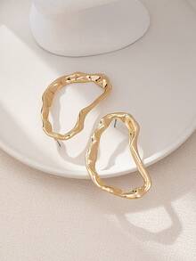 1pair Asymmetrical Geometric Earrings With European And American Style - Irregular Earrings - View 28