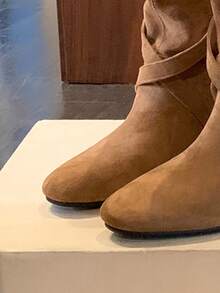 Women's Pointed Toe Pleated Thigh High Boots