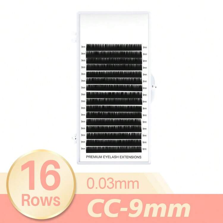 SONG LASHES 16ro Grafting Eyelash Extension Natural CC Curling Russian Volume 0.05 0.07 0.10 0.15 0.20 Length - CC - View 52