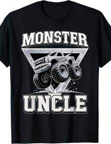 Monster Truck Uncle Fathers Day Monster Truck Are My Jam T-Shirt220G Heavyweight Cotton T-Shirt For And Wo – Crafted From Thick, Breathable Pure Cotton For Lasting Comfort And Durability. Perfect For Work, Gym, Travel, Casual Outings, Outdoor Sports, And Layering In All Seasons. Great For School, Streetwear, Or Just Relaxing At Home. - màu đen - Xem 1