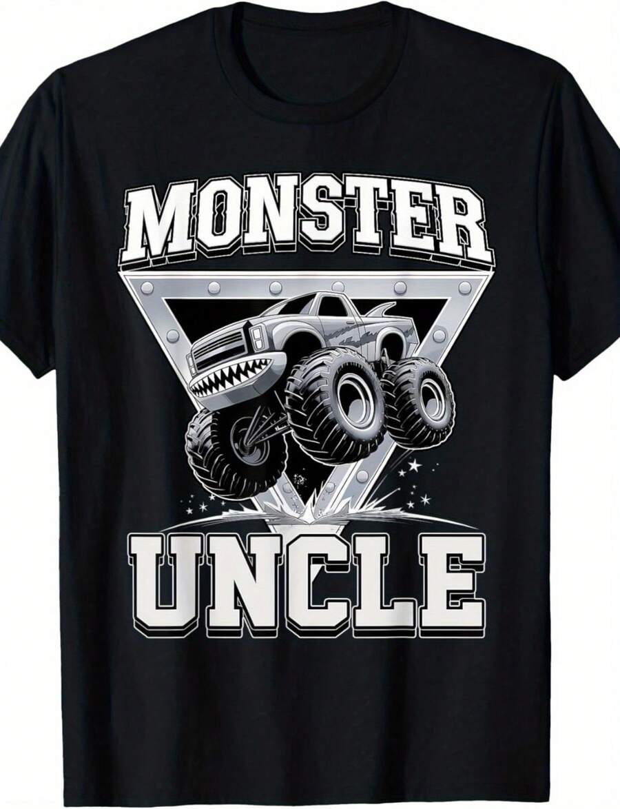 Monster Truck Uncle Fathers Day Monster Truck Are My Jam T-Shirt220G Heavyweight Cotton T-Shirt For And Wo – Crafted From Thick, Breathable Pure Cotton For Lasting Comfort And Durability. Perfect For Work, Gym, Travel, Casual Outings, Outdoor Sports, And Layering In All Seasons. Great For School, Streetwear, Or Just Relaxing At Home. - màu đen - Xem 1