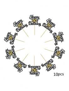 1pc Happy 50th Birthday Paper Cake Topper Party Decoration,Christmas - Multicolor - View 13