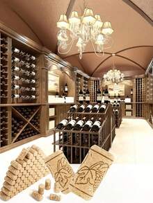 50/100个装红酒香槟天然合成高密度软木塞密封盖瓶塞套装，锥形软木塞，优质瓶塞，小型葡萄酒瓶塞，替换瓶塞，木质啤酒瓶塞，适用于酒吧、家庭、餐厅、工艺项目 - 彩色 - 查看 5