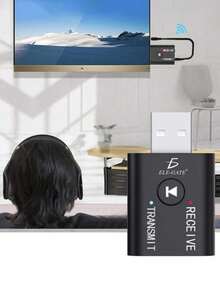 Mini Adaptador Bluetooth Usb 5.0 Transmisor Receptor - Negro - Ver 1