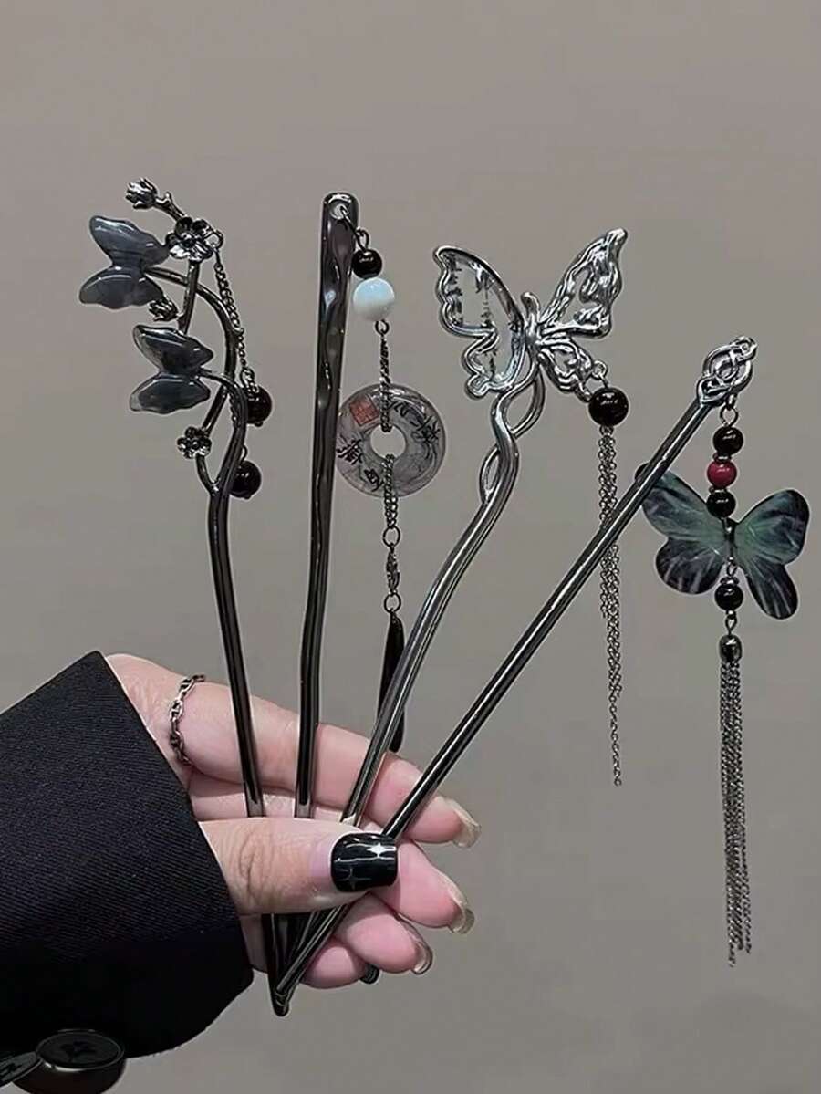 TOEDO Elegante fermaglio per capelli con nappine a forma di farfalla in stile antico cinese per donne e ragazze, accessorio per capelli classico cinese, gioielli, regali, viaggi, regali per donne, accessori per capelli, riempitivi per calze natalizie, riempitivi per calze natalizie per donne, regali di Natale, riempitivi per calze natalizie, regali per donne, riempitivi per calze natalizie per adulti, riempitivi per calze natalizie per adulti, accessori per capelli, accessori per donne, riempitivi per calze, accessorio per capelli per la maggiore età, accessori per capelli natalizi, idee regalo per donne, riempitivi per calze natalizie per la bellezza - Multicolore - Visualizzare 1