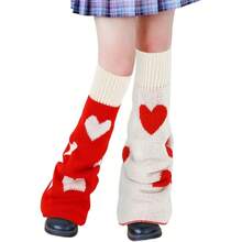 Junely Leg Warmers Kawaii Leg Warmer Cute Legwarmers For Women Japanese Socks Emo Goth Gyaru Accessories - Trái tim - Xem 1
