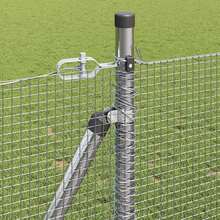 vidaXL Recinzione con pali in acciaio argento 1 x 50 m - Argento - Visualizzare 5