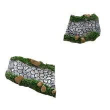 1/2pcs Realistic Stone Path, Resin Art Decor, Fairy Garden Pathway Stones, Bonsai Statue Ornament, Model House Display Prop, Multiple Curved Miniature Rock Path, Garden And Yard Micro Landscape Decoration, Fairy Tale Garden - Multicolor - View 6