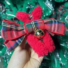 1 件女士多色圣诞铃铛吊坠蝴蝶结发夹，可爱清新，大号时尚连衣裙发爪毛绒发夹，适合日常佩戴，冬季发饰 - 均碼 - 查看 12