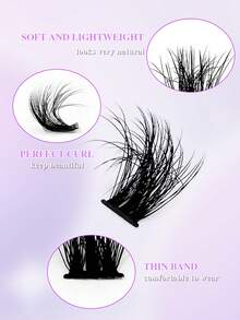 ENCHUW 160Pcs CC Curling Volume Lash Clusters 100D DIY Eyelash Extension Individual Lashes Cluster DIY Eyelash Extensions At Home Soft Wispy Clusters False Eyelash Mixed Packaging - Black - View 3