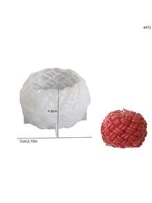 手工DIY花朵编织毛线球硅胶模具，适用于DIY肥皂、蜡烛和香薰石 - 生动的花朵设计，无异味，柔韧耐高温蜡模（仅模具，不含蜡烛） - 彩色 - 查看 15