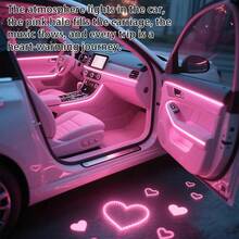 118.11-Inch Flexible 7-Color LED Car Interior Light Strip - USB Powered (5V) Music Sync Mood Light, Neon Dashboard/Center Console Decoration, Suitable For All Cars, High-Quality LED, Car Light Accessories, DIY Decorative Light Strip - 1 Tow 1+118.11 Inch - View 8