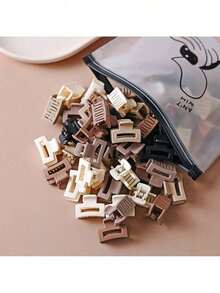 30/25/20/15/10/5pcs Small Versatile Fashion Hair Clip For Women; Mini Hairpin For Bangs; Simple Hair Clip For Messy Hair; Vintage Hair Clip For The Top Of The Head; Suitable For Commuting To Work, Going Out, Traveling, Gatherings, And Dining; Can Be Used With Facial Cleansing, Makeup, And Masks; Pair With Clothes; Wear With Hair Accessories. Claw Clips Winter Hair Claw - Multicolor - View 5