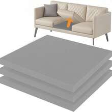 22"X22" Couch Cushion Support For Sagging Cushions, 40D High Density Foam Couch, Sofa Cushion Support For Sagging Seat, Grey