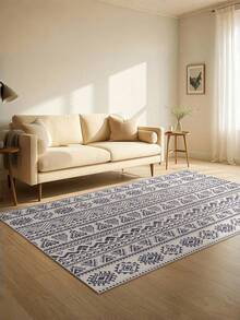 1PC Machine Washable Large - Size Modern Light Gray Textured Pattern Area Mat Rug Indoor Living Room Decorative Rug With Stylish Light Gray Textured Pattern Design Easy Clean Floor Mat For Home Decoration Kitchen Rug