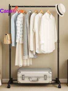 Perchero metálico multifuncional de doble capa y de una sola capa: diseño moderno, ahorra espacio, adecuado para la entrada, el dormitorio o la oficina. - Negro - Ver 11