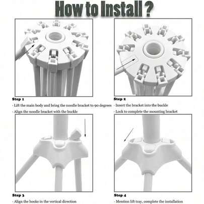 1-Piece Foldable Spaghetti Drying Rack - A Homemade Spaghetti Hanger That Saves Space For Storing Fresh Spaghetti In The Kitchen.