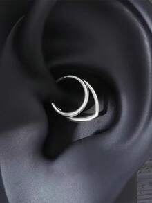 1pc 316L Stainless Steel V-Shaped Melon Seed Curved Nose Septum Ear Cartilage Hoop Piercing Jewelry For Men And Women - Multicolor - View 4