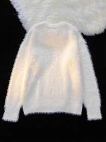 Oversized Dropped Shoulder Mohair Blend Sweater