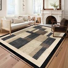 1PC Machine Washable Large - Size Modern Light Gray Textured Pattern Area Mat Rug Indoor Living Room Decorative Rug With Stylish Light Gray Textured Pattern Design Easy Clean Floor Mat For Home Decoration Kitchen Rug