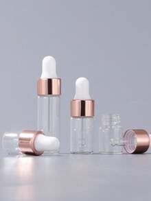 50/30/10/5pcs Set Rose Gold Mini Glass Dropper Bottles, Refillable Transparent Essential Oil Bottles With Dropper, Travel Size Vials, Tincture Bottles With Caps, Suitable For DIY Cosmetics, Perfume, Liquid Samples, Travel, Home Decor, Weddings, Parties, Birthdays, Gifts For Men, Parents, Friends, New Year, Accessories, Fun Gifts, Travel Essentials - Pink - View 7